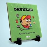 Bhukkad Printed Table Décor Ceramic Tile 6x6 Inches